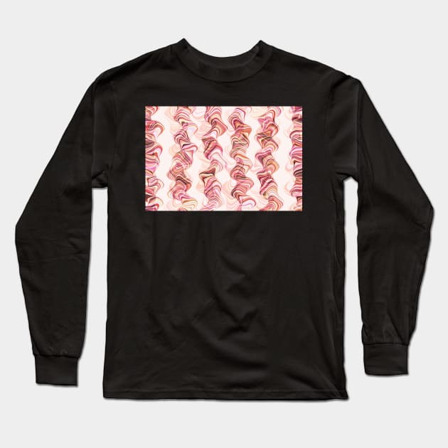 Crazy smoky print, abstract smoke tunnels Long Sleeve T-Shirt by KINKDesign